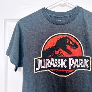 Jurassic Park Heather Grey Short Sleeve T-Shirt